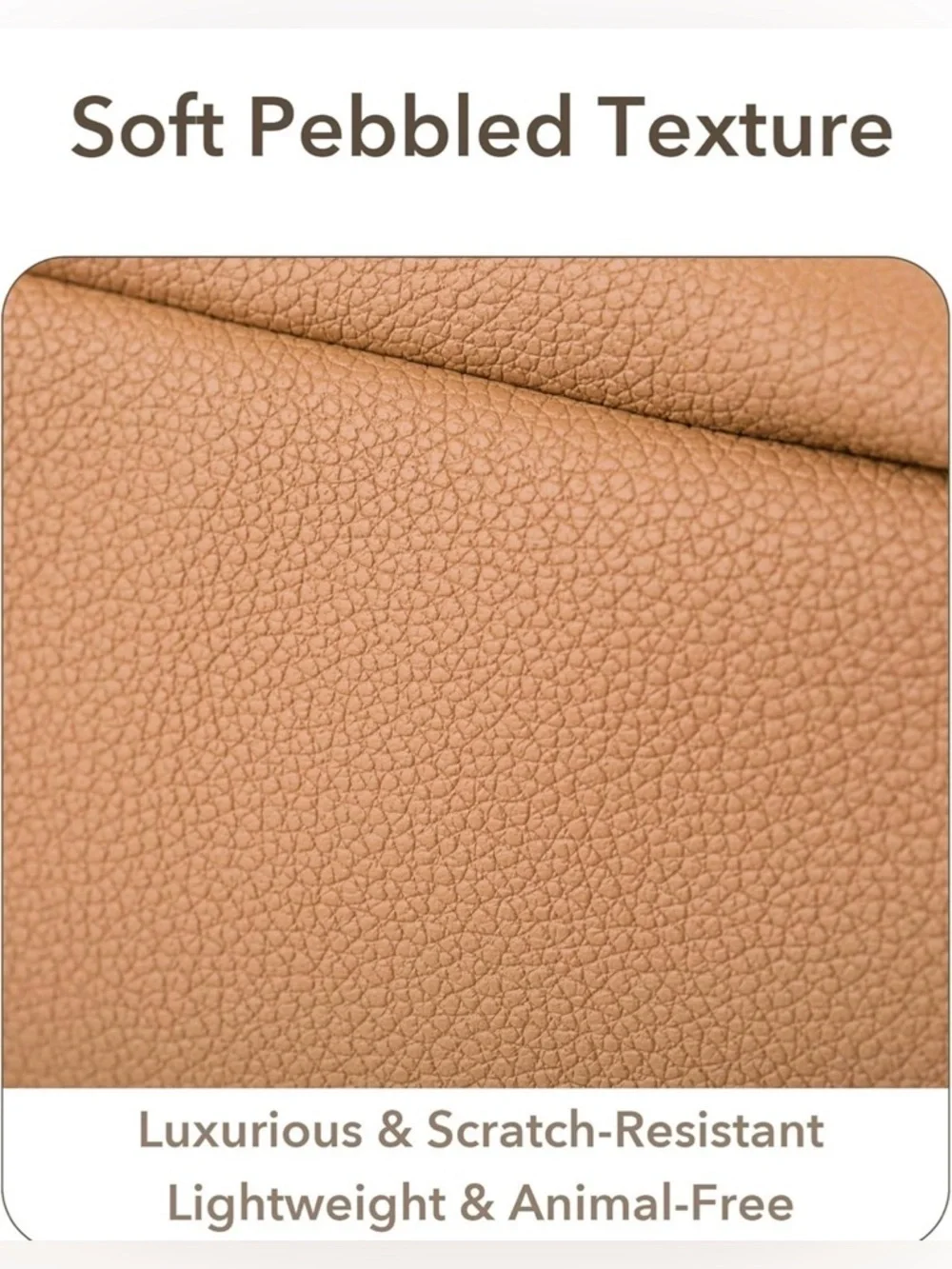 Sylune Classic Makeup Bag , Pebbled Faux Leather ,  Camel Brown